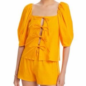 Cult Gaia Aurel Top in Marigold Size XS